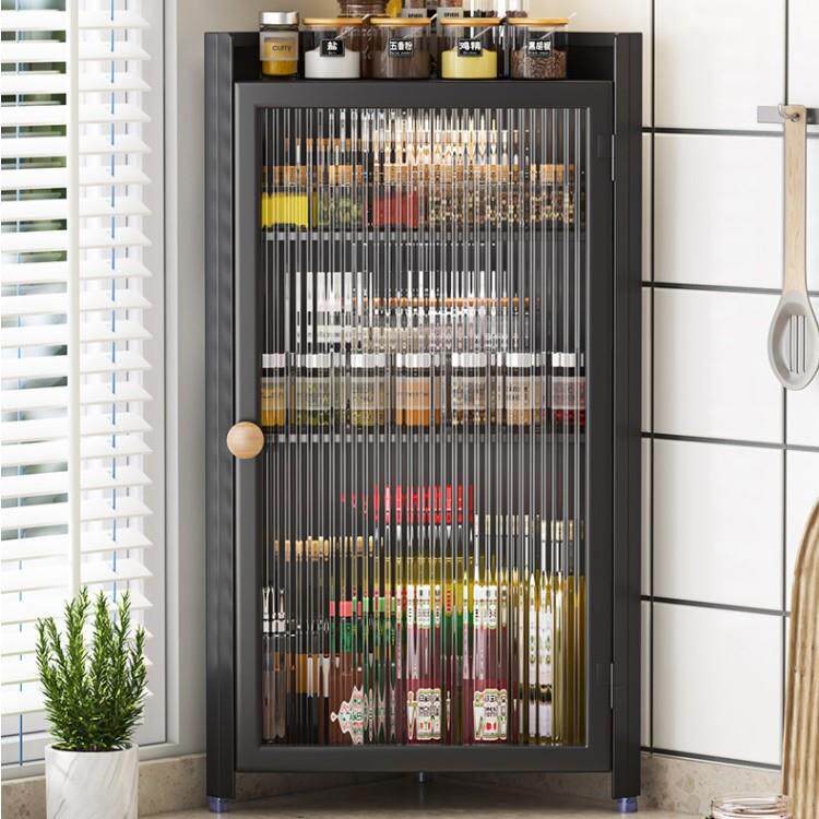 厨房置物架角落三角柜调料柜台面壁挂两用转角调料架多层收纳柜