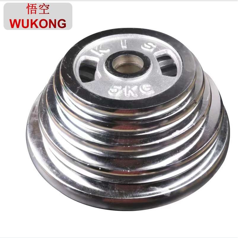 杠铃片电镀手抓杠铃片健身房力量训练专用杠铃片铸铁钢片电镀片