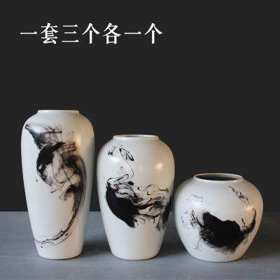 景德镇陶瓷手工现代创意水墨花瓶客厅玄关样板间电视柜博古架摆件,橡塑材料及制品,工业陶瓷,淘宝优惠券,粉丝福利购,淘宝优惠卷