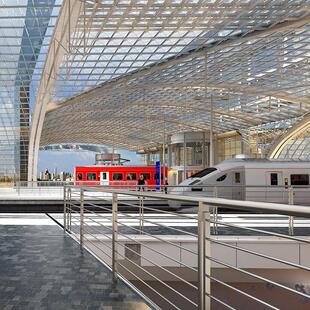 酒店别墅用不锈钢单刀立柱工程护栏楼梯玻璃扶手防护栏耐候围栏