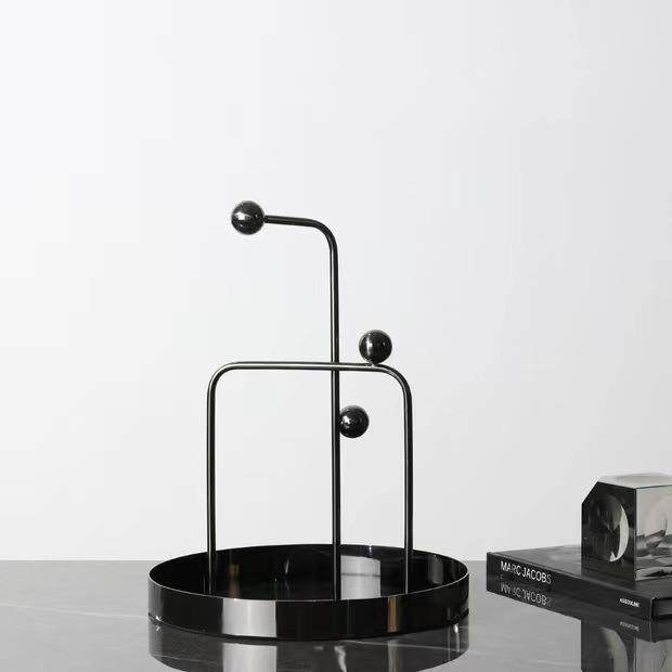 新中式金属异形收纳托盘摆件样板房办公室茶几客厅桌面家居装饰品,家居饰品,装饰摆件,淘宝优惠券,粉丝福利购,淘宝优惠卷