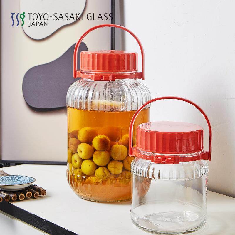 日本进口东洋佐佐木无铅玻璃密封罐家用泡菜罐果子酒罐药酒罐,家居饰品,储物罐,淘宝优惠券,粉丝福利购,淘宝优惠卷