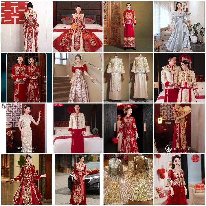 出租高端秀禾服中式婚服2024新款夏季小个子龙凤褂男嫁衣新娘租赁