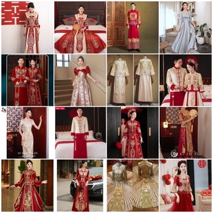 出租高端秀禾服中式婚服2024新款夏季小个子龙凤褂男嫁衣新娘租赁