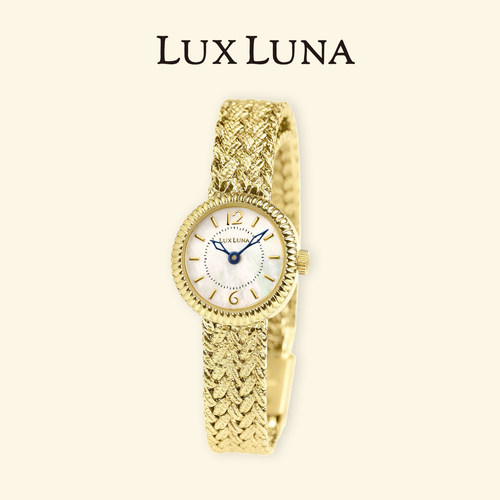 LuxLuna金麦穗系列复古手表女款轻奢小众贝母女士手表-小表盘