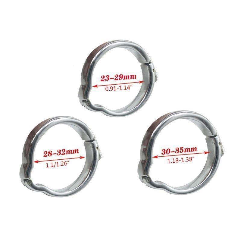 Male Stainless Steel Prepuce Cock Ring Long Lasting Lock Fin