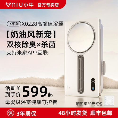 奶油风300X600浴霸大板免转接框卫生间取暖换气照明多功能取暖器