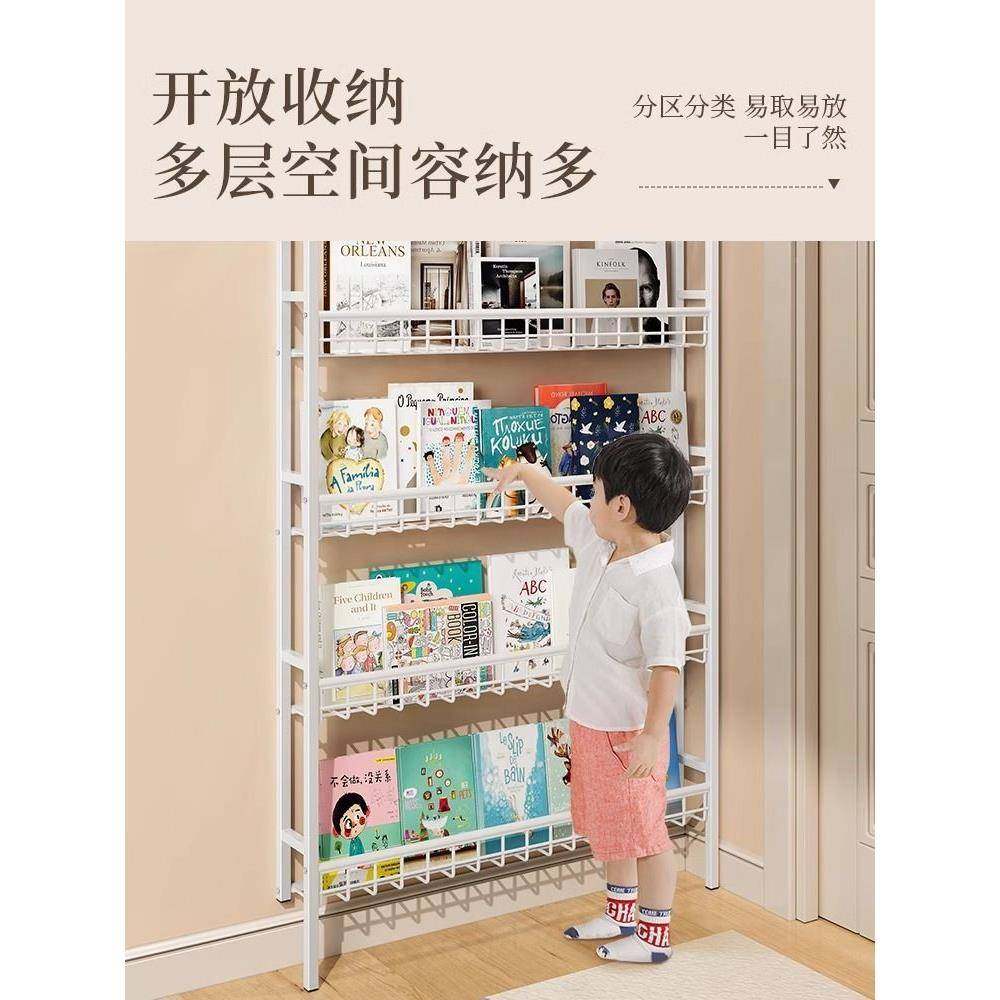 书架架门后薄铁艺洞洞板置物超架落地收纳靠墙储UUZ绘物架儿童本,住宅家具,书架,淘宝优惠券,粉丝福利购,淘宝优惠卷