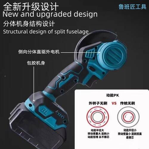 跨境新品4寸刷外转子无锂电小鹰锯ZGS锂手电磨机型持清小缝机