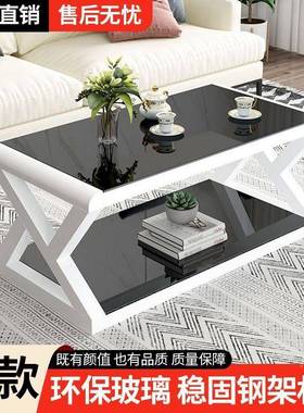 客厅电视柜钢玻化璃几客厅柜YDE简约现代茶电柜组视合铁艺烤漆茶