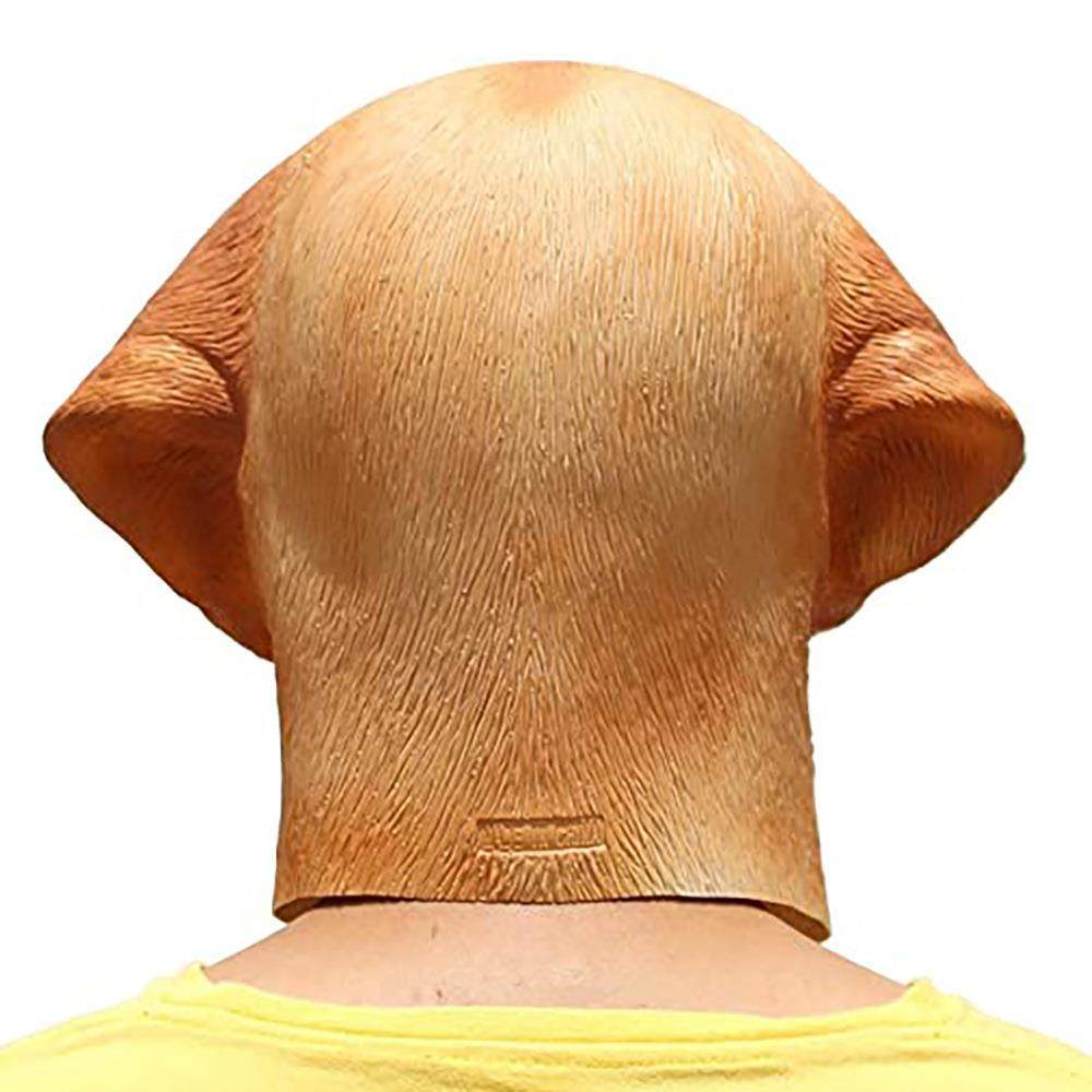 神烦狗头布多面具秋田拉面具29万圣节黄狗拉头套乳胶犬动物头面具