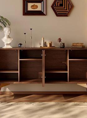 实餐边柜复古户客厅玄关风柜SDQ轻奢木储物柜现代简约小户型入玄