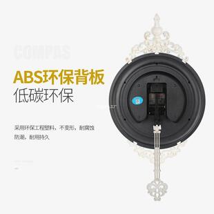 欧CPI式摇钟摆挂钟客厅复古时简约时尚挂石表卧室超静钟音英表