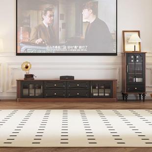 美式 复古简现代小户型厅约视合 轻奢全实MKX木电视柜茶几组法客式