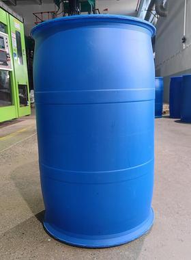 加厚20工l双0环蓝色塑料桶FIL工地用200公斤法兰柴油桶化废液桶桶