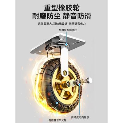 U^X钢板小推拉车F97HS68S拉货手推车搬递运车家用平板取车快小车