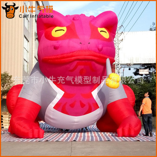 充气卡通气模 充气气模金蟾卡通人物  庆典行走卡通 气模