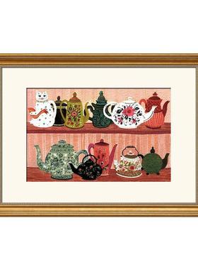 SF614086餐厅装幅饰画厨房壁画饭厅单抽象创个性免打孔安装油意画