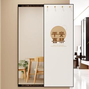 藏式 试衣镜可推拉隐形穿衣衣镜贴隐墙高档镜BGS子挂墙全身镜帽架