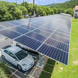 太阳能车棚停车汽车棚电棚光伏发电阳030能板铝合金充光伏充太电
