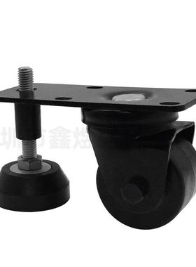 厂钢家多规格橡胶震脚轮静音不锈带轴刹减车脚工HOS轮业设备配件