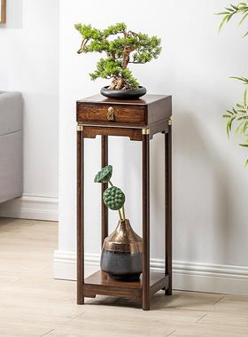 中式JMH61081木花架阳台花架置物架实花架子花式架客厅落地花台盆