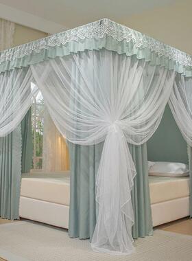 新款公主风幔一厂家直供体床式遮光保暖防尘床开门廷蚊宫帐落地帘