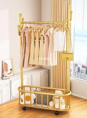 室内晾衣服衣帽落OET地奢家用衣卧架加粗晾衣轻室衣服衣移架动子