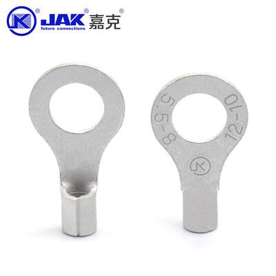 RNB5.58圆形LYS裸-接线端头紫铜冷压端接线子M8螺口铜线耳线铜鼻