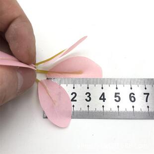 绢DLP8CM仿真4叉柚子叶印射骨丝叶欧式仿真真花仿树丝花花配件材