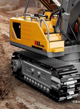 儿童遥控挖掘机工玩具车大号电0动挖ILS机6可挖土到1岁男孩仿真程