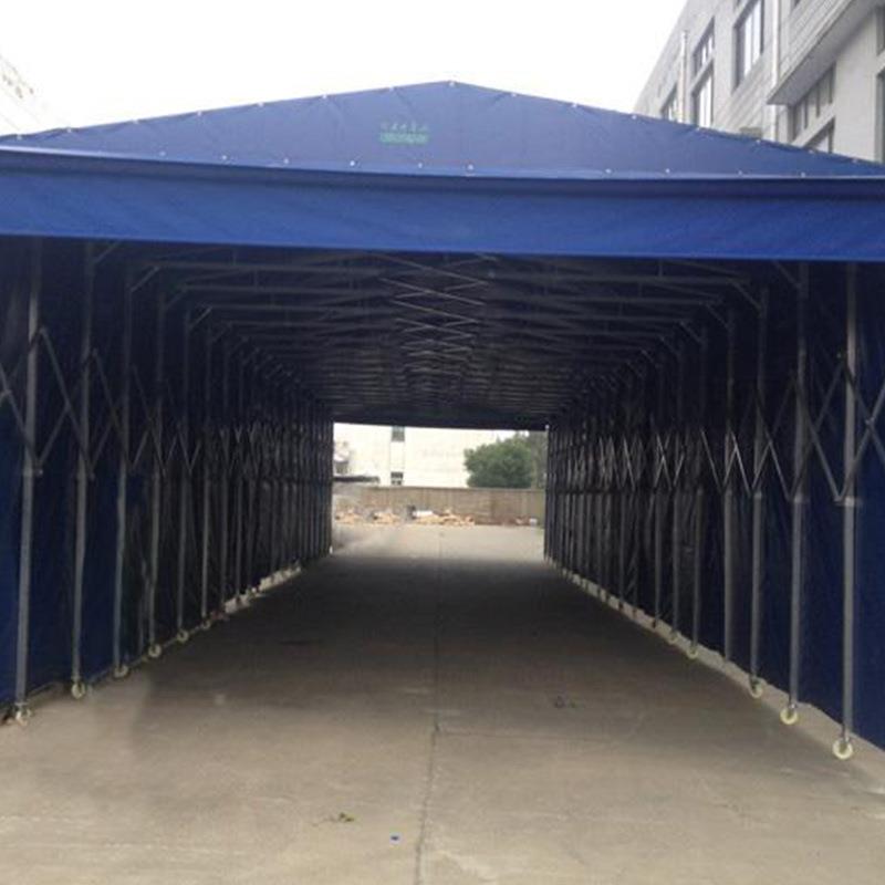 大型活雨动推拉棚烧夜宵烤ULD大排档推拉蓬户外收缩简易仓库移动