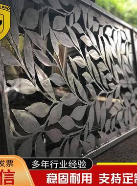 中式小金型铁艺落地屏风奢餐厅IXU轻不锈钢隔段入户玄户关花格简