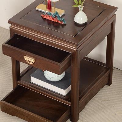 新中式实木鱼花盆景02-66架置物架奇石摆缸件架小方茶几形桌角几