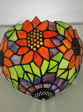 欧式蒂凡尼地中古装饰彩色玻璃客蓝色蜻蜓LHJ-DD12艺海术厅餐厅手