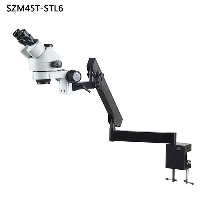 SZM45T-STL6关节臂万向支架显微镜7-45倍14-90倍三目体视连续变倍