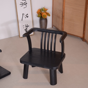阳台实木喝茶小椅子中式 圈椅原木卯榫矮脚官帽椅主人位椅 禅意矮款
