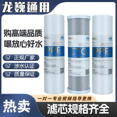 龙巍净水器滤芯家用纯水机NLW-R1-F1/F6 RO-50通用10寸PPFCTO五