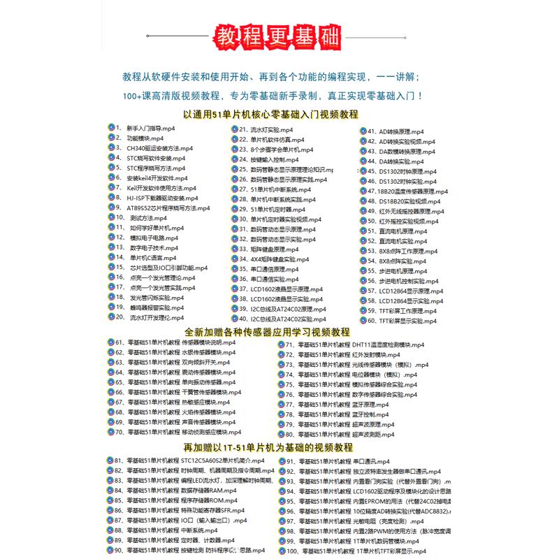 AT89S51 AT89S52单片机开发板 51单片机学习板实验板 51开发板