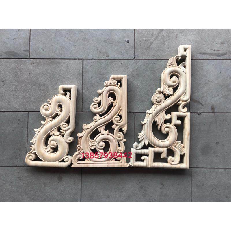 实木角花牛腿雀替垭口构件东阳木雕仿古建筑中式装修门窗厂家直销