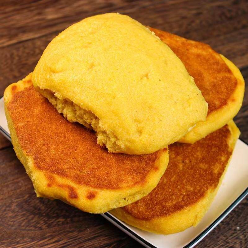 东北铁锅大饼子老式玉米饼苞米面饼粗粮饼子窝窝头无糖主食早餐
