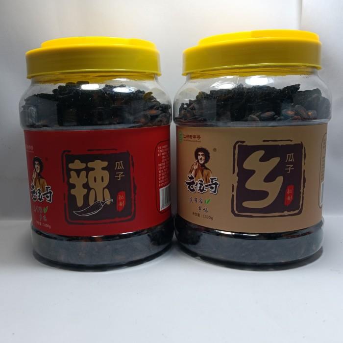 江西特产老俵哥辣瓜子五香瓜子1000克辣西瓜子桶装水煮散装坚果