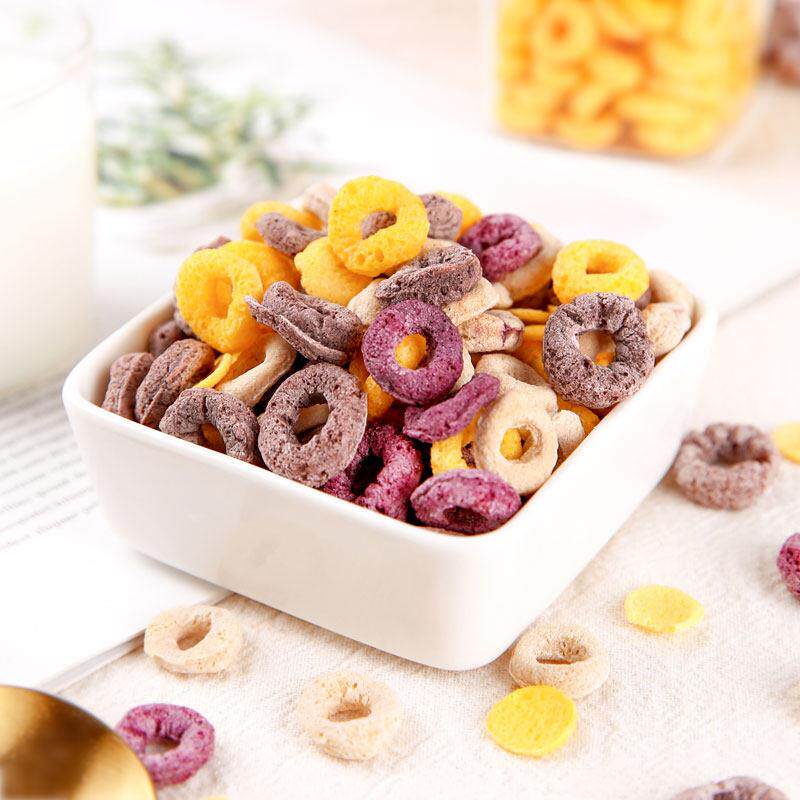 谷物圈即食营养谷物燕麦圈黑米圈玉米片儿童孕妇代餐牛奶零食