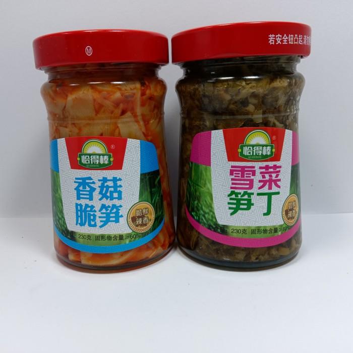 江西特产恰得棒雪菜笋丁230克*2瓶香菇脆笋下饭菜梅菜笋丝图片