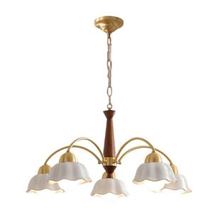 法824式温馨朵公主房吊大灯复古陶瓷别墅花厅厅书民宿主卧房饭桌