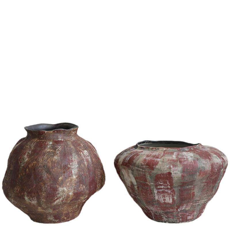 油风景画德旧镇QBG陶瓷花瓶复古怀手工酒店民宿插花意摆件大口禅,橡塑材料及制品,工业陶瓷,淘宝优惠券,粉丝福利购,淘宝优惠卷