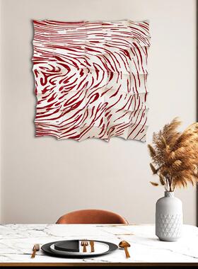 简约现代术木雕立体实物装饰IKT挂画侘寂风玄关厅沙发背客景墙艺