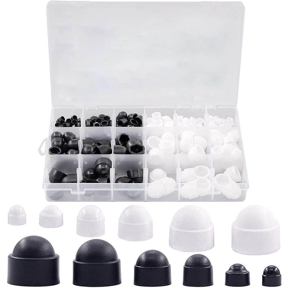 00pcs黑白色六角3螺盖套装注塑盖型螺丝帽M4-12母防M尘保护盖帽,五金/工具,螺母,淘宝优惠券,粉丝福利购,淘宝优惠卷