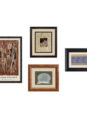 中古风装饰画现背小艺代众客厅书房B-593高级感法式复古术沙发景