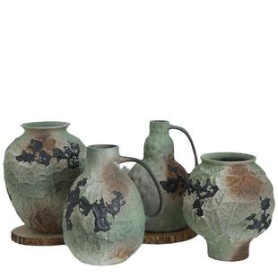 德手镇陶瓷花瓶复VWB古旧工酒店民宿诧怀寂风插花禅景意摆件粗陶